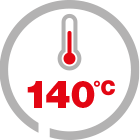 max temp 140 °C