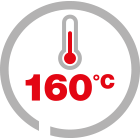 max temp 160°C
